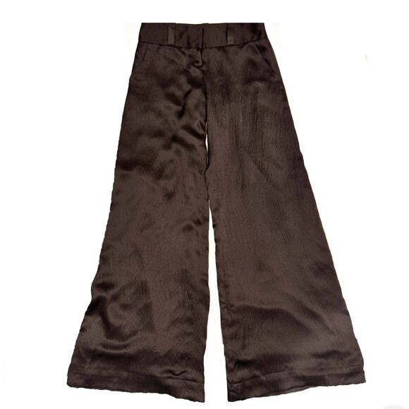 NWT Marciano 100% Silk Black Wide-Leg Pants | Size 2 | Luxe Workwear - Picture 2 of 8